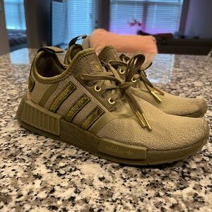 Women’s olive green adidas Originals NMD R1